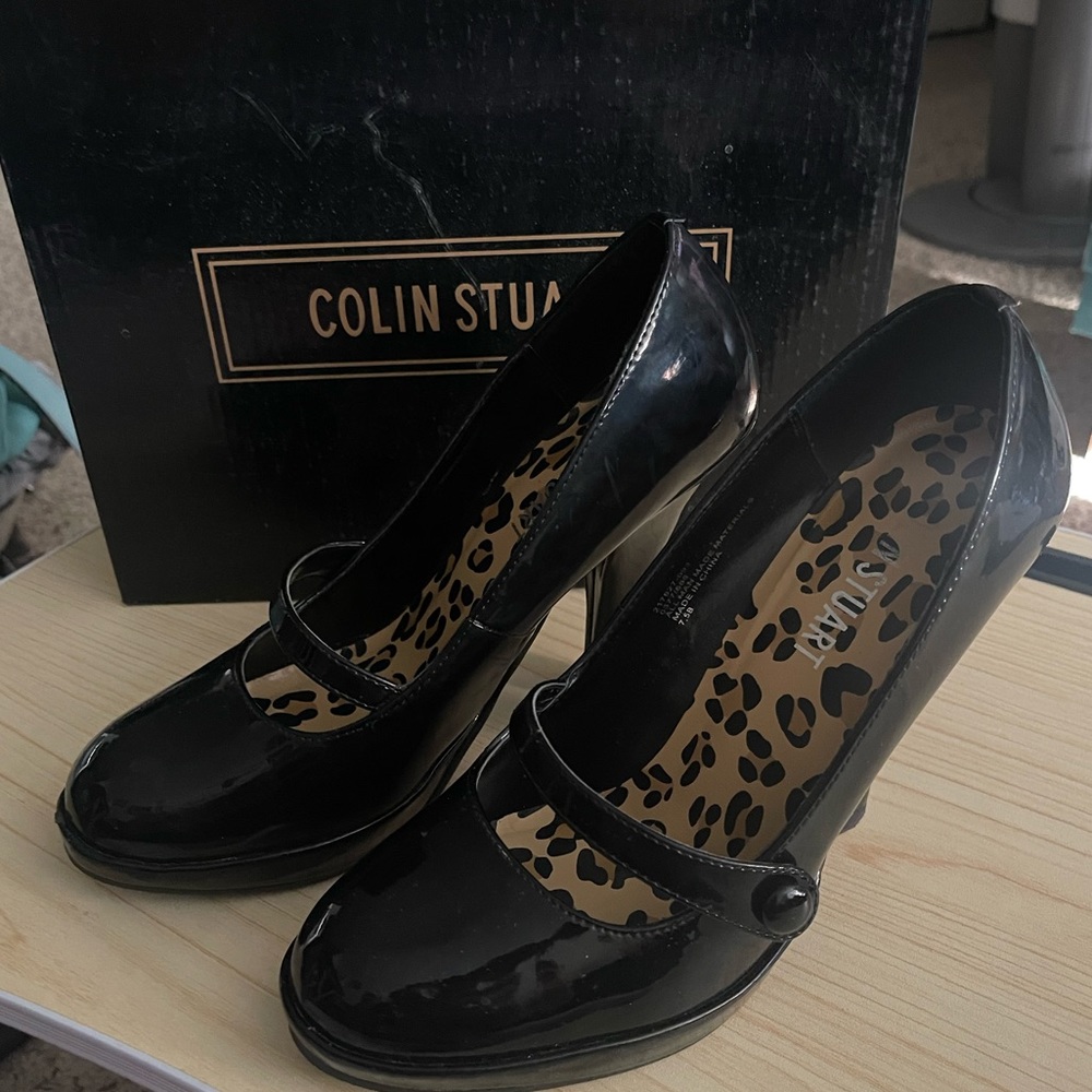 EUC Colin Stuart Black Patent High Heel